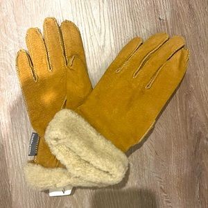 Hush Puppies Small Womens Suede/Fleece Gloves